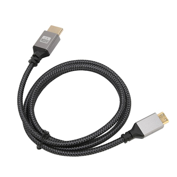 HD Multimedia Interface-kabel med hög hastighet 4K 60Hz vävd HD Multimedia Interface hane till hane-kabel för dator-TV-skärm 1M