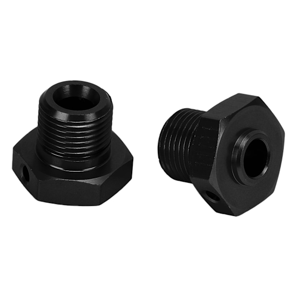 1 par aluminiumlegering 17 mm hjulnavadapter med stift för ARRMA 1/8 RC bil uppgraderingsdel svart