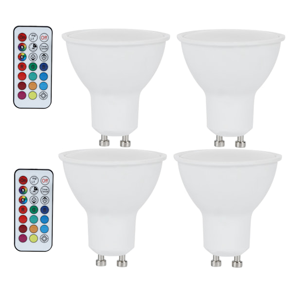 3W RGB-färgförändrande LED-spotlight med fjärrkontroll för sovrum, korridor, hotell, bar 85265V (GU10 RVB blanc chaud)