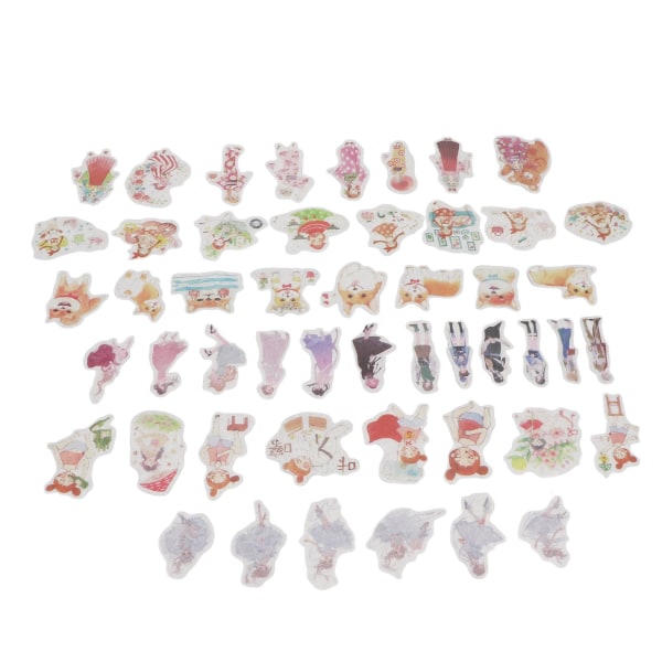 420 stykker Japan Paper Scrapbooking Stickers Høj nøjagtig udskrivning Udsøgt DIY Søde Japan Paper Stickers til bærbar computer
