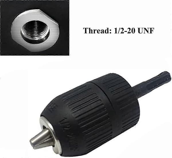 2-13mm Nøglefri Borepatron 1/2-20UNF Nøglefri Borepatron med SDS Plus Adapter Boremaskine Tilbehør