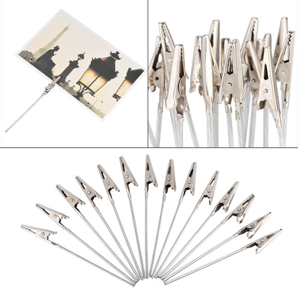 DIY Craft Wire Clip Card Foto Note Clips Holder Dekorationstilbehør (50 stk/sæt)