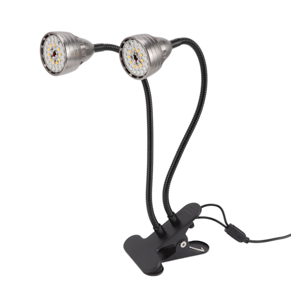 LED-kasvikasvatusvalot, kaksoispää, mehikasvien kasvatus, täyttövalo, USB-käyttöinen kasvatuslamppu pidikkeellä