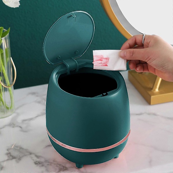 Mini søppelbøtte med lokk - Mini søppelkurv for skrivebord