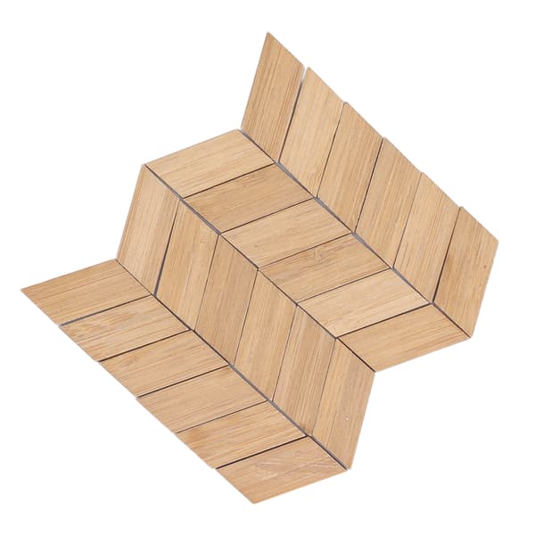 1/12 Dockhusgolv Verklighetstrogen Dekorativ DIY Montering Bambu Miniatyrgolvbräda för Sovrum Vardagsrum 24st