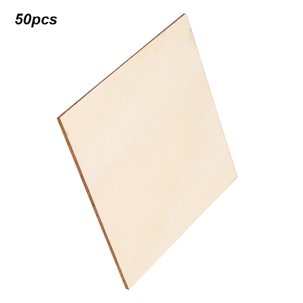 50 stk. DIY træplade håndværk børn tegne tilbehør håndlavet håndværk til jul (10CM (50 stk.) )