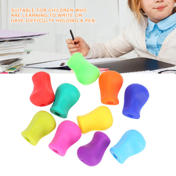 10 kpl silikonikynänpidike kynä kirjoitusapuväline asennon korjaustyökalu lapsille