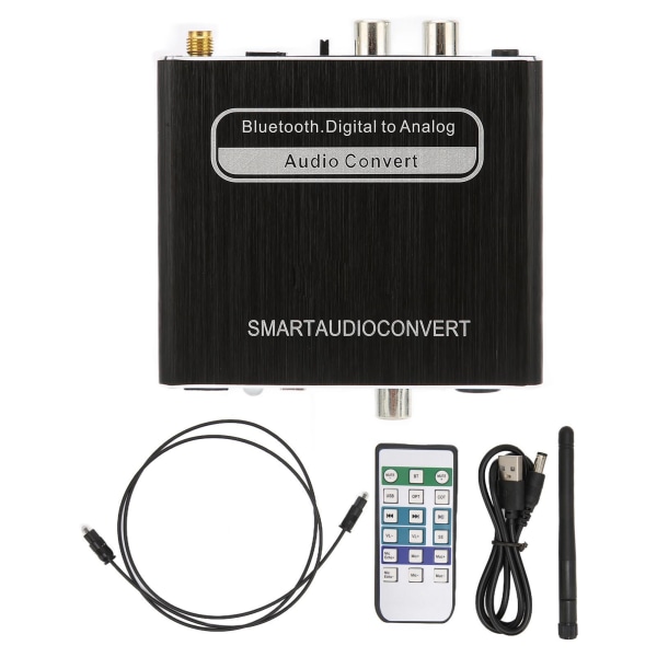 Audio Converter Adapter Bluetooth Digital till Analog Fiber Koaxial Signal Audio Decoder för hemmabio