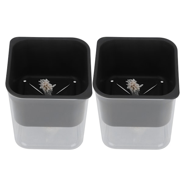 2 stk Blomsterpotte Transparent Plantepotte Selvannende Automatisk Vannabsorpsjon Planter