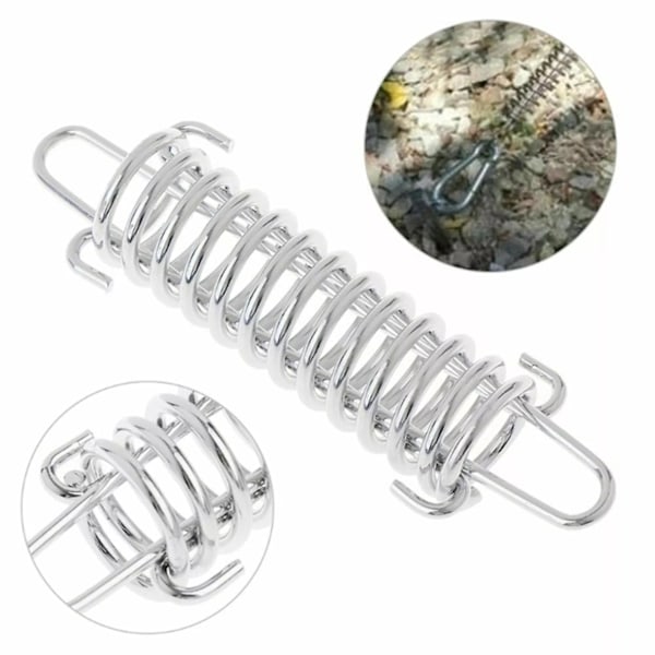 5 stk. Fjederstrammer i rustfrit stål, højstyrke teltreb til camping, vandreture, fiskeri, picnic, rejser 3,5*11,5 CM