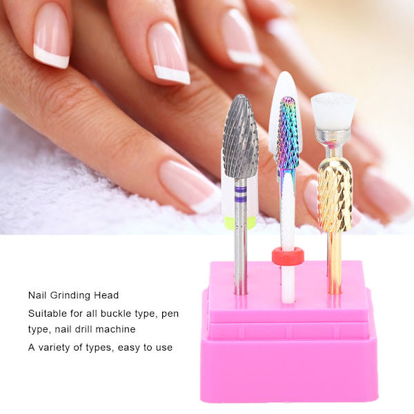7kpl Ammattimainen Nail Art -hiomapää kuolleen ihon poisto Kynsien hionta kiillotuspääTZ-7