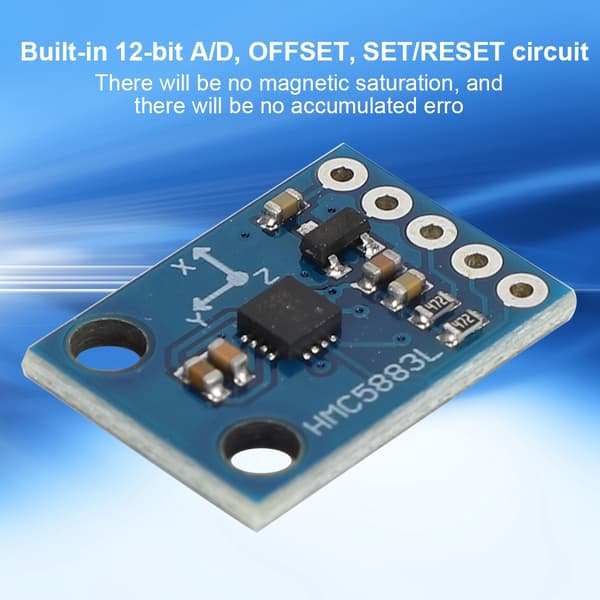 HMC5883L Kalibreringsfri Modul Elektronisk Kompass Modul Triaxial Magnetfältsensor