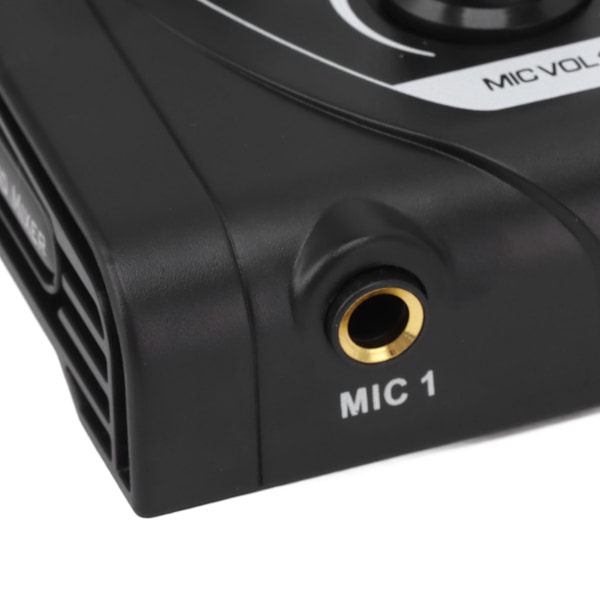 F8 Mixer Utomhus Karaoke Mikrofon Med Bluetooth Inspelning Svart Hemma Mixer 100‑240V EU-kontakt