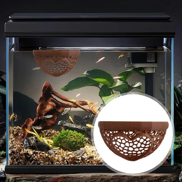Floating Betta Hammock 3D Printed Shrimp Cave Fish Hideout Aquarium Hammock Betta Feeder Resting Spot for Shrimp Small Fish Corydoras Nano Aquariums White White S