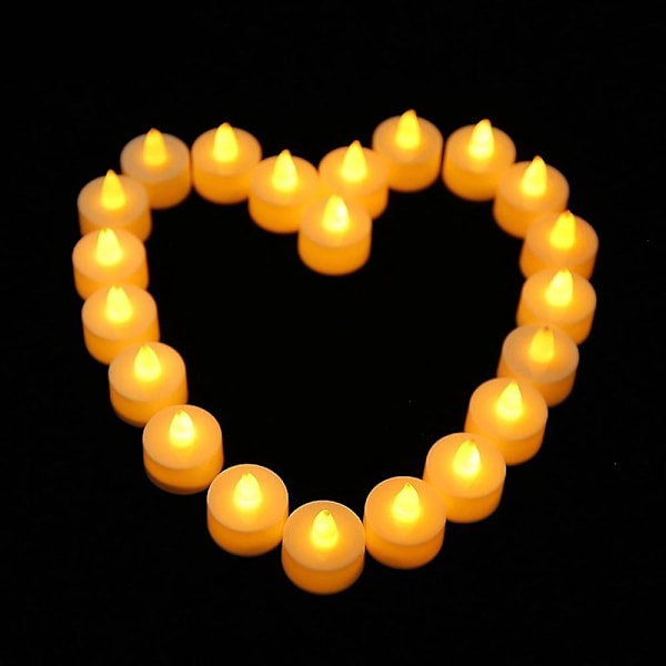 24-pack LED-ljus, doftfria värmeljus, flimrande flamlösa ljus för hemmet, batteridrivna dekorationer för jul, julgran, påsk, Vi