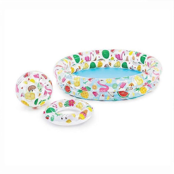 Oppblåsbar Stars Kiddie 2 Ring Sirkler Svømmebasseng (122cmX25cm)