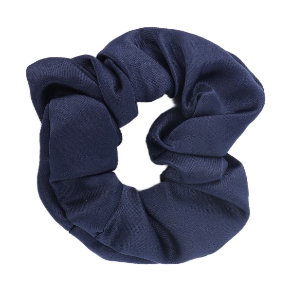 Elastiske hår Scrunchies Pure Color Blød klud hårbånd Scrunchies Hårtilbehør til pigerMørkeblå