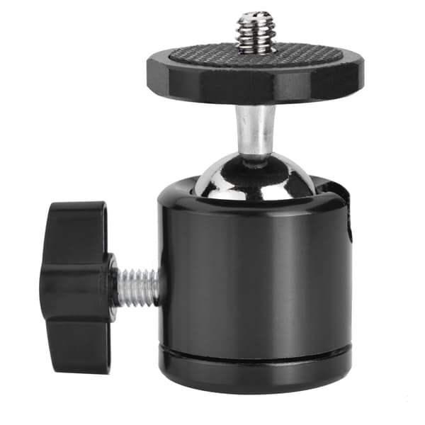 Svingbart kulehode for DSLR kamerastativ (Svart)