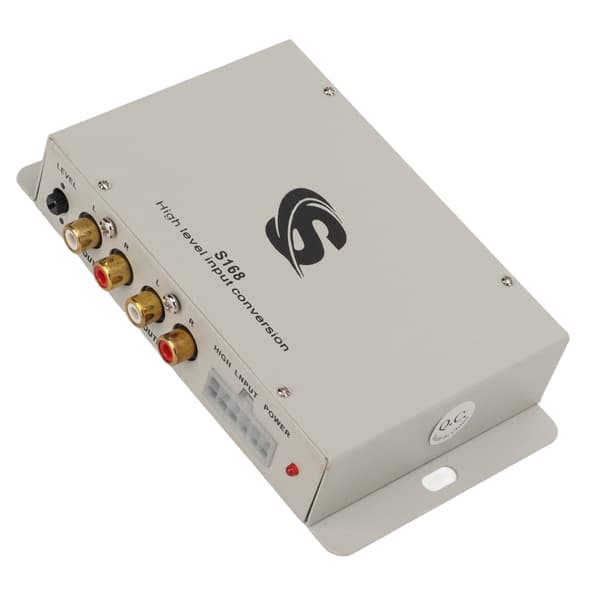 Bil Line Output Converter IC-krets 2 til 4 Unngår støy REM-funksjon Høy til lav stemmefrekvenskontrollenhet DC12V