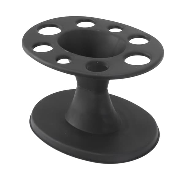 Professionel Salon Kamme Opbevaringsstativ Multi Slots Rundformede Clips Saks Holder Rack Sort