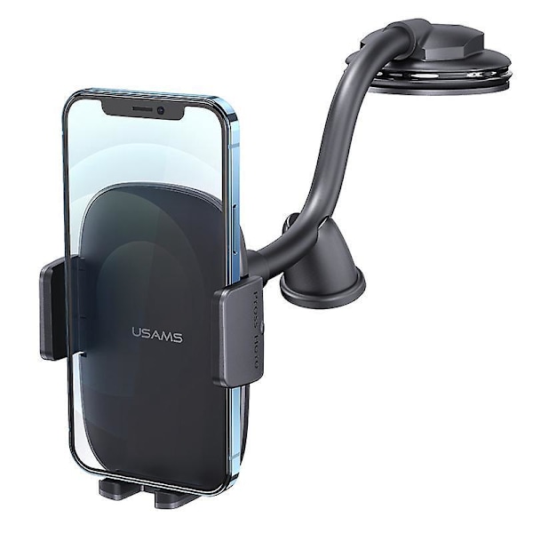 Biltelefonhållare Lång Armfäste Stark Sugkopps Anti-skak Stabilisator Kompatibel med Instrumentbräda Vindruta