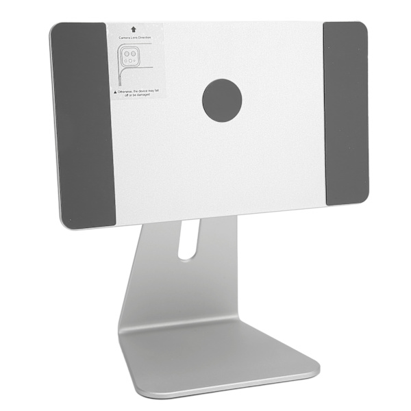 Sølv magnetisk aluminiumlegering tabletstativ til IOS-tablets - Anti-slip silikone tabletholder til 10,9 tommer, 11 tommer og 12,9 tommer enheder