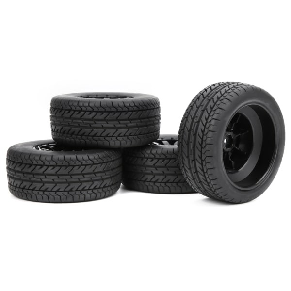 4 kpl RC Short Course Truck -renkaat ja vanteet RC -lisävaruste, sopii 1/10 Traxxas Slashille (10044)