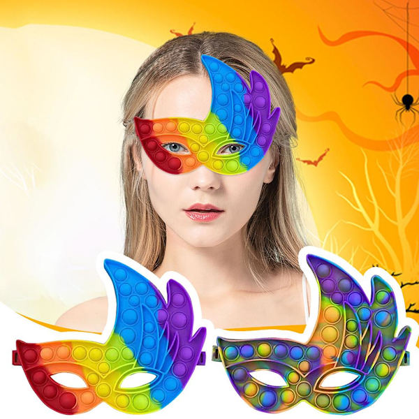 Tryck på bubbla fest ansiktsmask silikon dekompressionsleksak extrudering bubbla leksak för barn