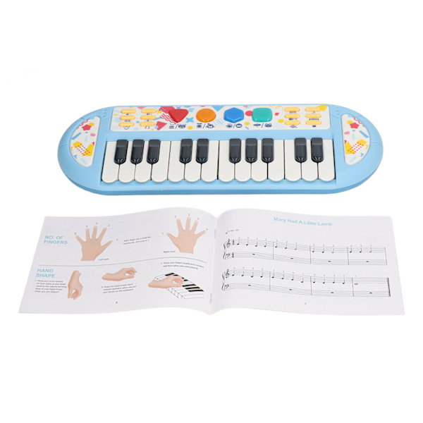 Intelligent 24-tangenters keyboard klaver til børn - multifunktionelt elektronisk legetøj til undervisning - perfekt gave til drenge og piger