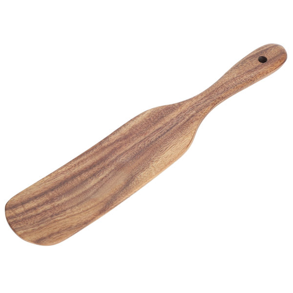 Teak Spatel Flad Form FoodGrade Træ Madlavning Spatel til Hjem Køkken Madlavning(25.5x6cm )