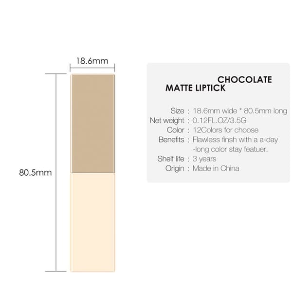 Mat Mat Læbestift Vandtæt Læbemakeup Langtidsholdbar Mat Læbepleje Kosmetik #7