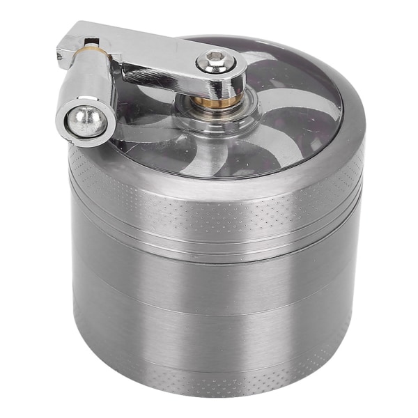 4-lagers rökverk kvarn handskakad zinklegering slipverktyg 55 mm med magnetiskt lock (silver)