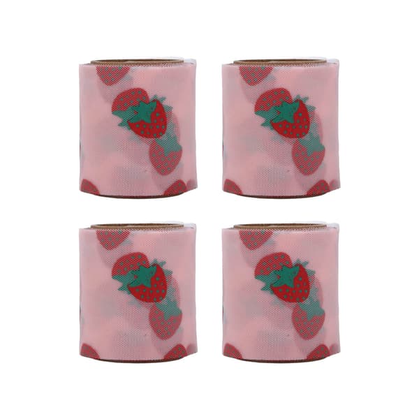 4 st tylltyg DIY-hantverk nötningsbeständighet symfoni polyester glitter tyllrullar 6 cm koreansk rosa
