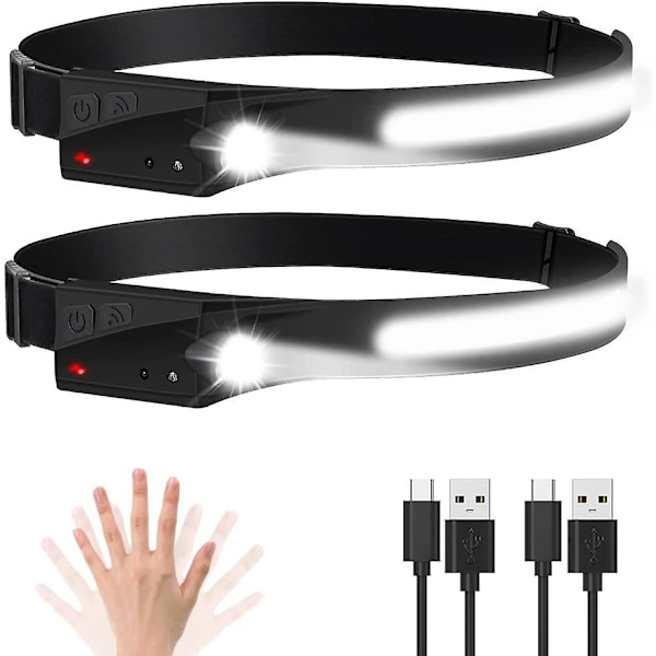 Ladesett for hodelykt - Ultrasterk LED, Vanntett, 230° Bred Stråle, 5 Moduser