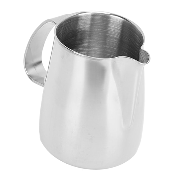 Skummende kopp 304 rustfritt stål dryppfri spiss tut integrert melkeskummer kopp kaffesteaming mugge 350ml