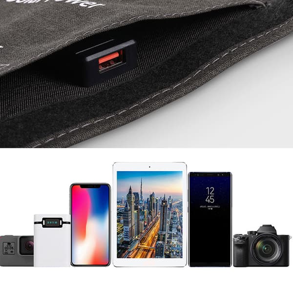 14W USB foldbar solpanelpakke Effektiv konvertering foldbar soloplader til telefonopladning Powerbank