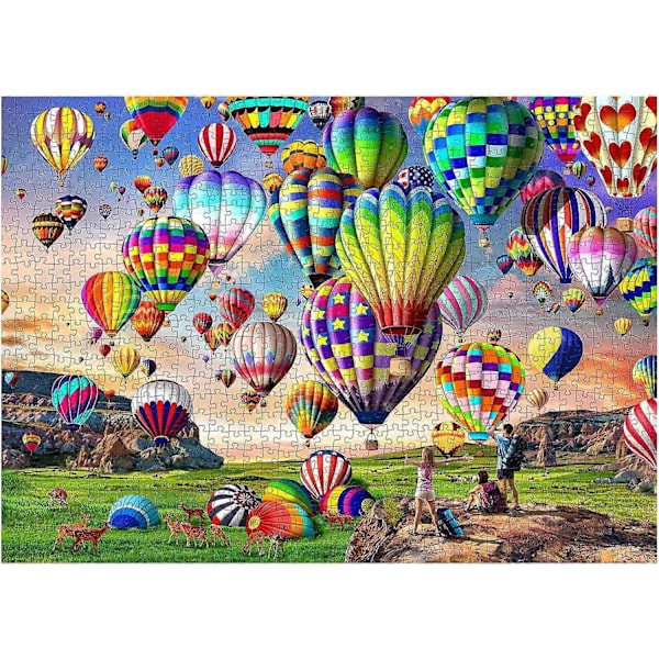 Voksenpuslespil 1000 Brikker - Luftballon - 1000 Brikker Voksen- og Børnepuslespil Voksen- og Børnepuslespil