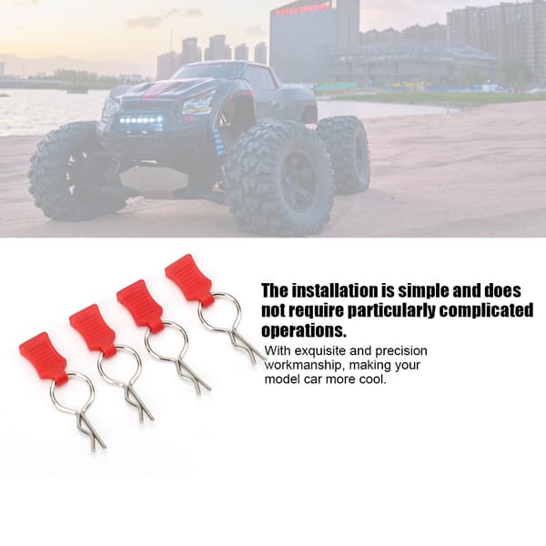 1/5 1/8 RC Bil Karosseri Klips Stift Fastgørelsesbeslag Sæt Tilbehørsdele Passer til Traxxas (Rød)