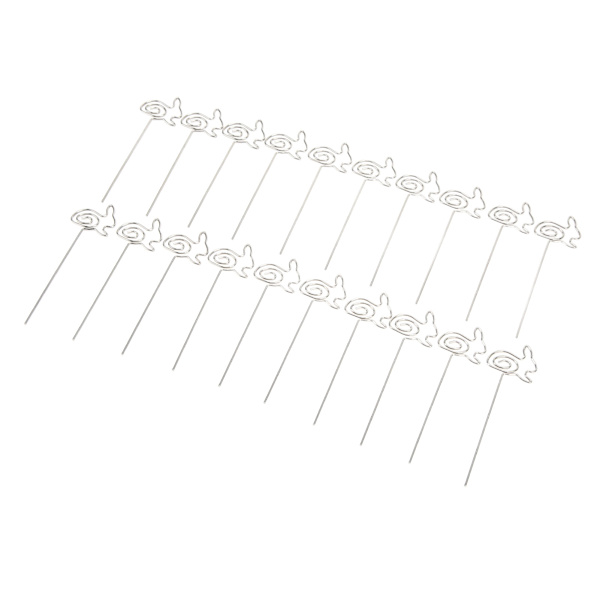 20 stk. bordkortklemmer i sølv, 10 cm lange, sødt udseende, holdbart jernmateriale, skrivebordsbilledeklemmer, kaniner