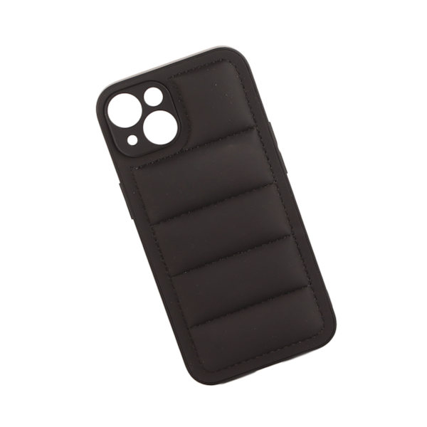 Telefonetui Sort Dunjakker Designet Imiteret Læder Blød Telefon Beskyttende Cover til IPhone til Iphone14