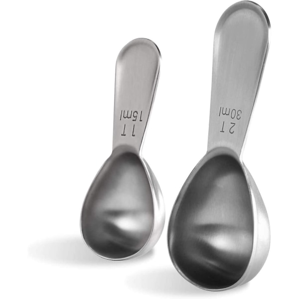 Set kaffeskedar i rostfritt stål med 2 - U-Taste 15ml & 30ml