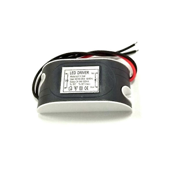 Hög Effekt 8-24W LED Drivrutin Strömförsörjning Konstant Ström 300mA