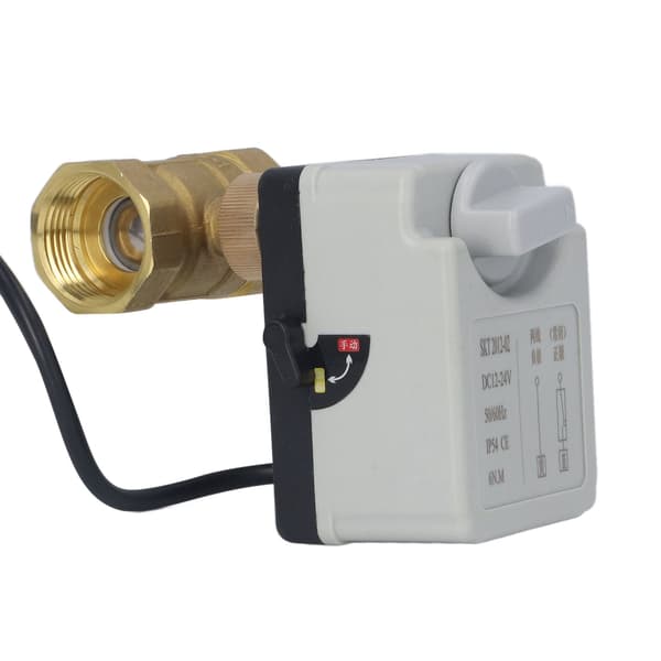 DN25 2-veis messingkuleventil normalt lukket elektrisk kuleventil 1in rørgjenge DC12‑24V