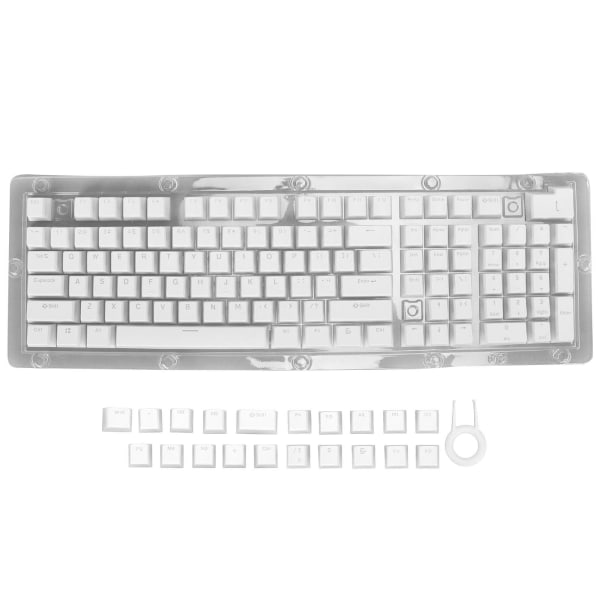 Tastatur Tastatur 130 Taster OEM Højde PBT Pudding Dobbelt Layer To Farve Injection Translucent DIY Keyboard Keycaps Hvid