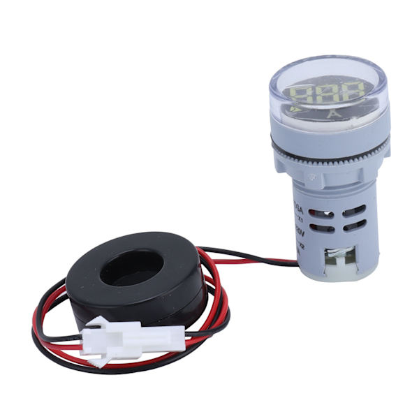 Digital strömningsmätare Universal Amperemeter Signalindikatorlampa Ljus AC 220V AD16‑22DSAWhite