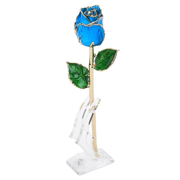 24K gullbelagt roseblomst med basegave til Valentinsdag jubileumsbryllup