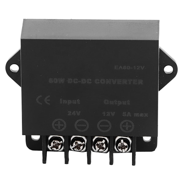 Bilelektrisk omformer 5A 24V til 12V DC til DC elektrisk strømtransformatoradapter for kjøretøy