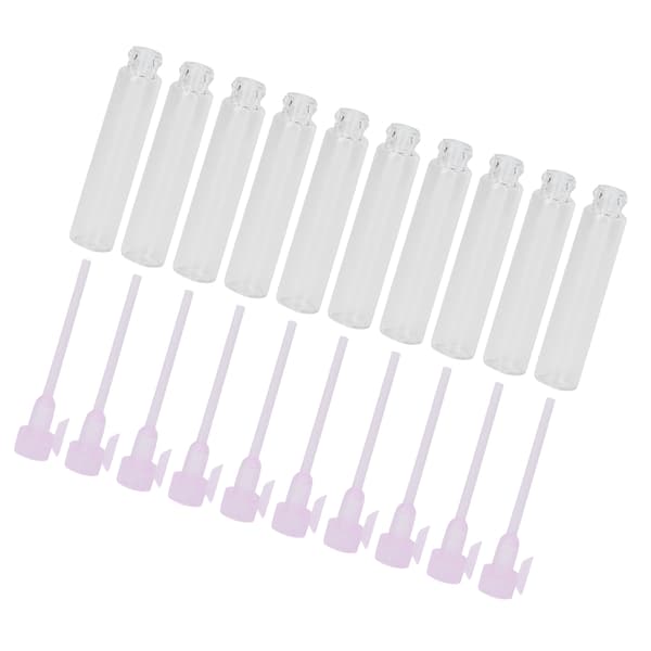 10 st mini parfymsniffande sprayflaskor dimspruta tomma Stay Tube-flaskor 2ml Rosa