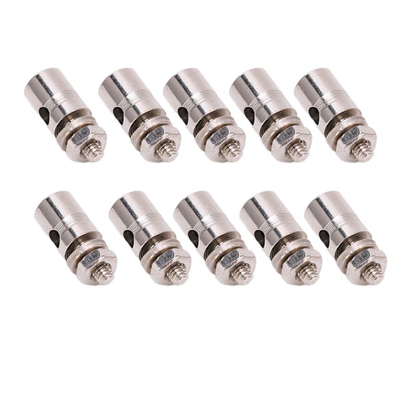 10 st 2,1 mm RC-plan Pushrod Connector Länkage Metall snabbjusteringsstopp för KT fastvingade flygplan