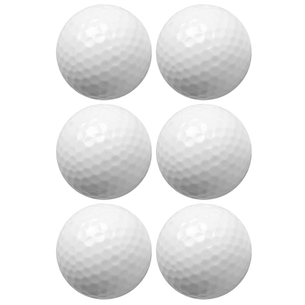 6 stk. Syntetisk Gummi LED Lysende Golfbold Lysende Attraktiv til Nat Dagtræning Orange